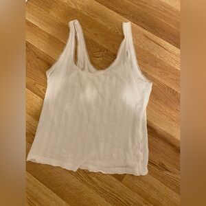 Wild Fable cream pointelle tank top